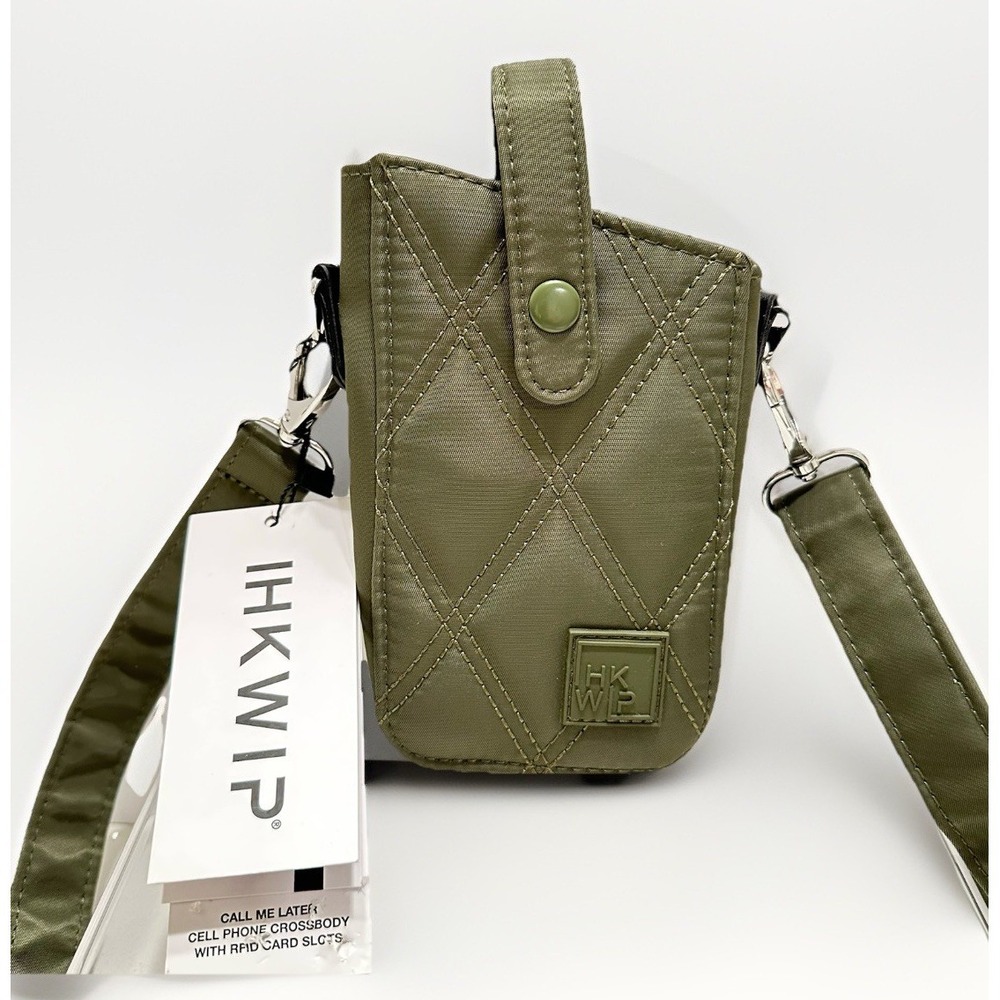 IHKWIP The Ring-Ring Cellphone Crossbody Bag Army Sage Green NEW Travel‎